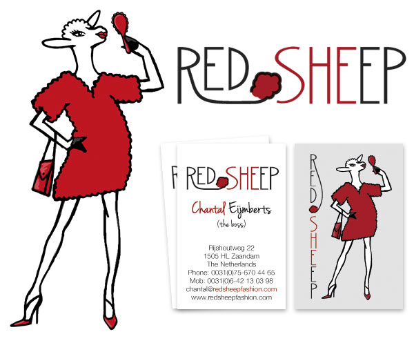 Red Sheep logo en visitekaartje